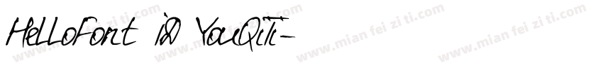 HelloFont ID YouQiTi字体转换